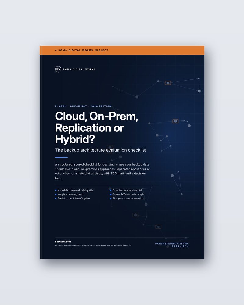 Cover of Cloud, On-Prem, Replication or Hybrid?